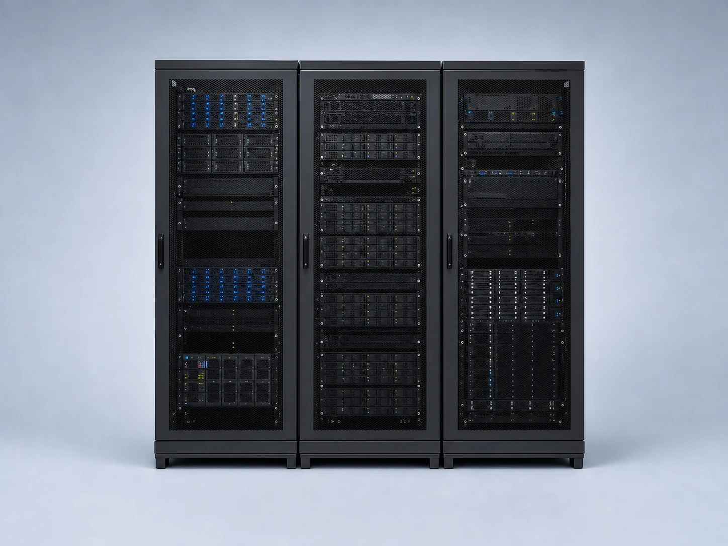 Representative image of shared high-performance computing server racks